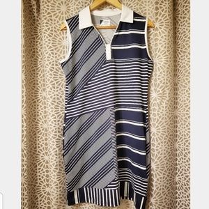 IZOD navy blue and white golf dress medium